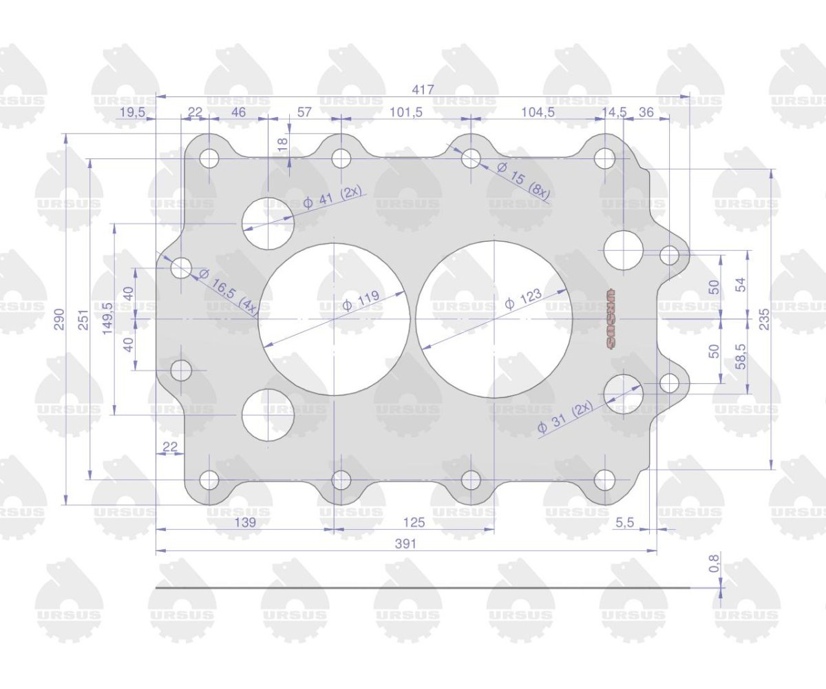 Komplet ( zestaw ) uszczelek skrzyni / mostu C-360 ORYGINAŁ URSUS