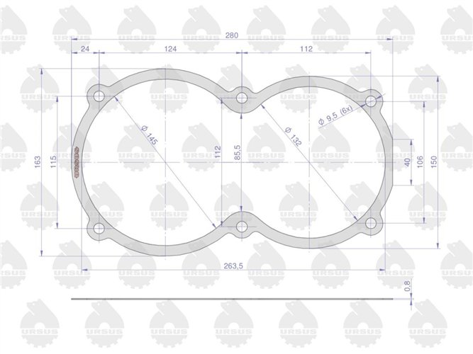 Komplet ( zestaw ) uszczelek skrzyni / mostu C-360 ORYGINAŁ URSUS