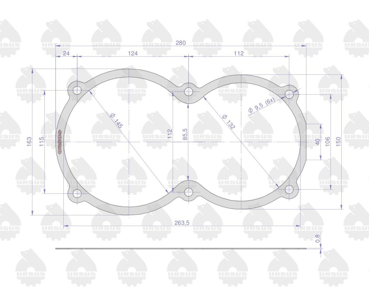 Komplet ( zestaw ) uszczelek skrzyni / mostu C-360 ORYGINAŁ URSUS