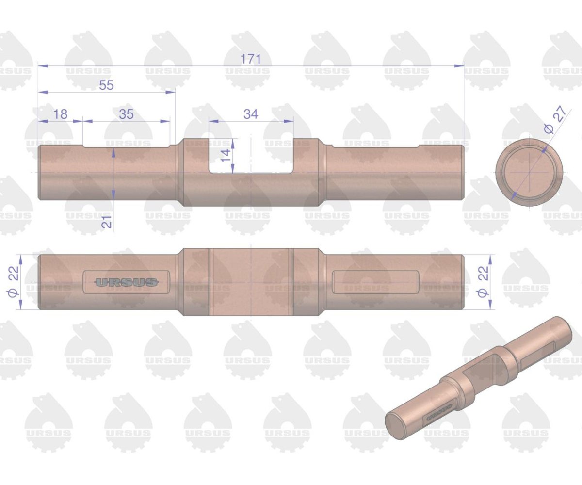 Sworzeń satelitów C-360 ORYGINAŁ URSUS