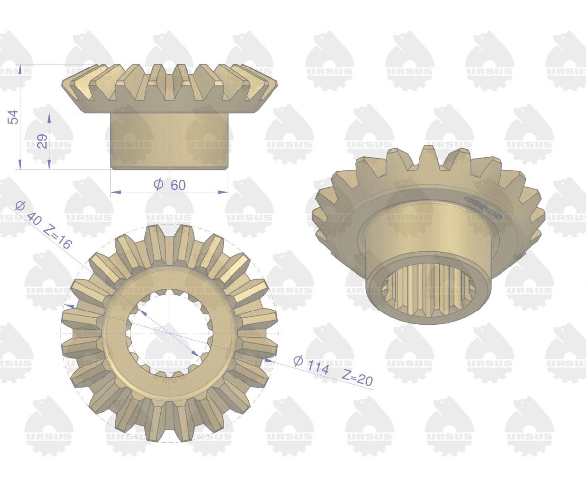 Koronka mechanizmu 40112538 C-360/Zetor ORYGINAŁ URSUS