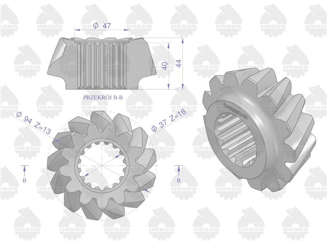 Koło atakujące przekładni głównej C-360 ORYGINAŁ URSUS