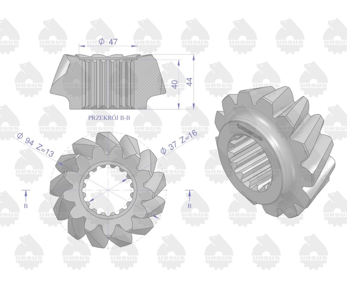 Koło atakujące przekładni głównej C-360 ORYGINAŁ URSUS