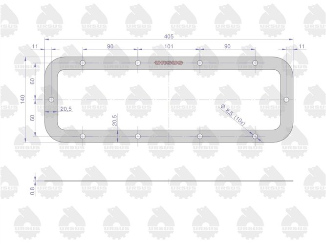 Uszczelka dolna zwolnicy krążelit 0.8mm C-360 ( sprzedawane po 5 ) ORYGINAŁ URSUS
