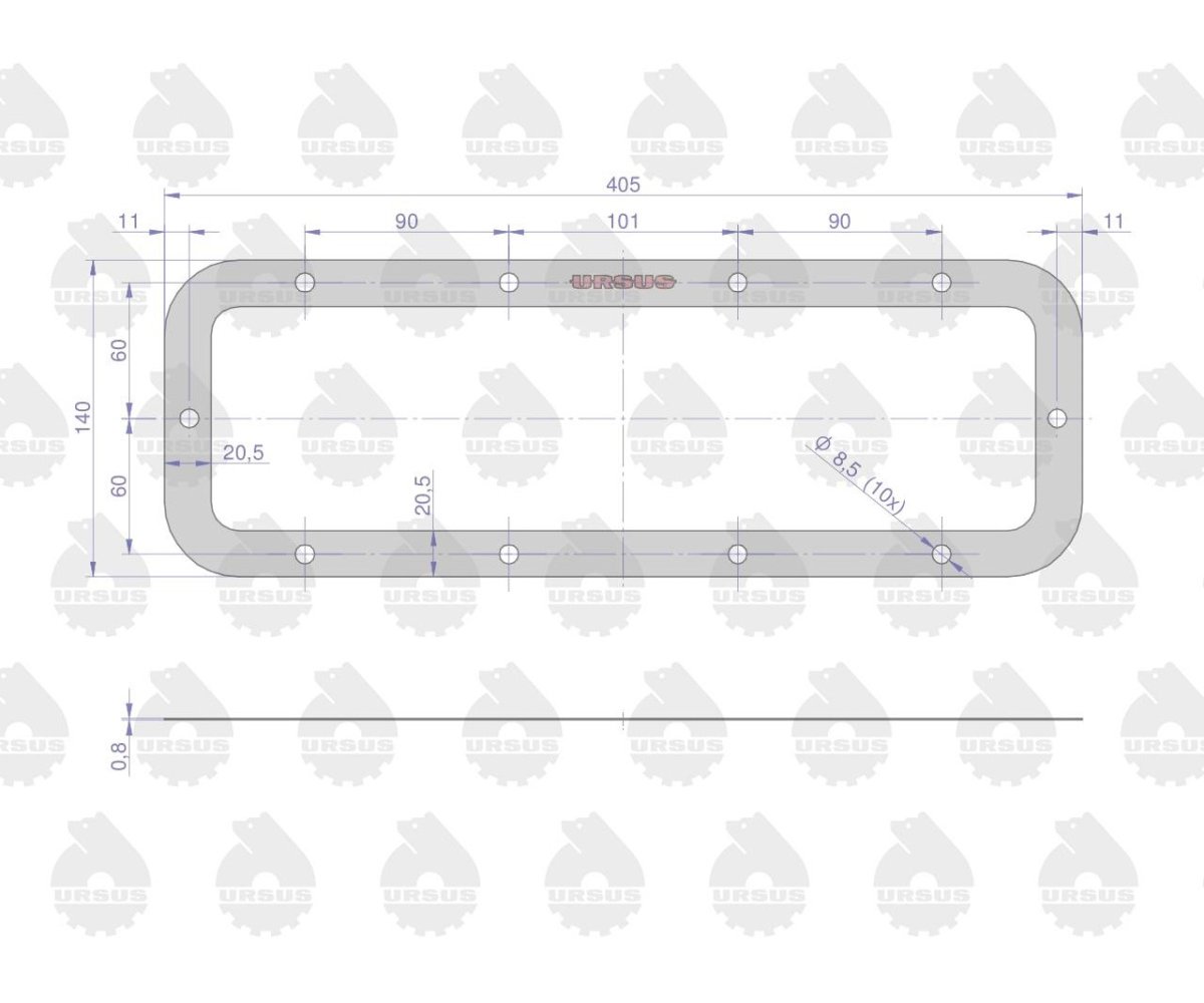 Uszczelka dolna zwolnicy krążelit 0.8mm C-360 ( sprzedawane po 5 ) ORYGINAŁ URSUS