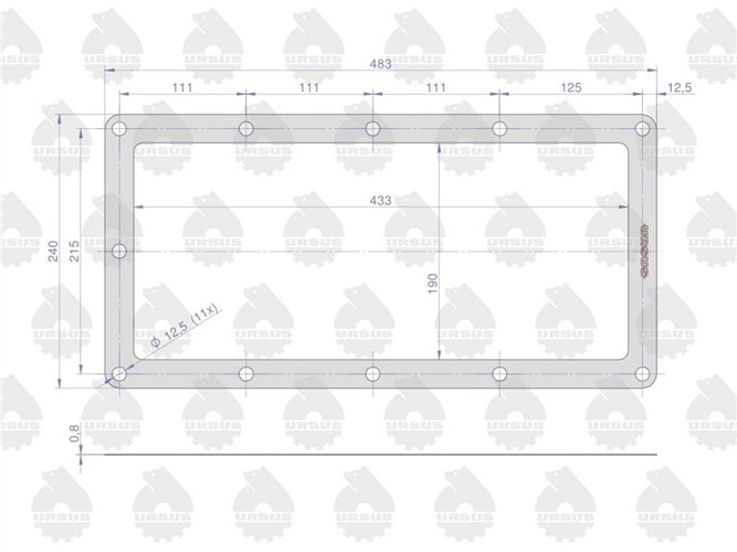 Uszczelka podnośnika krążelit 0.8mm C-360 ( sprzedawane po 5 ) ORYGINAŁ URSUS