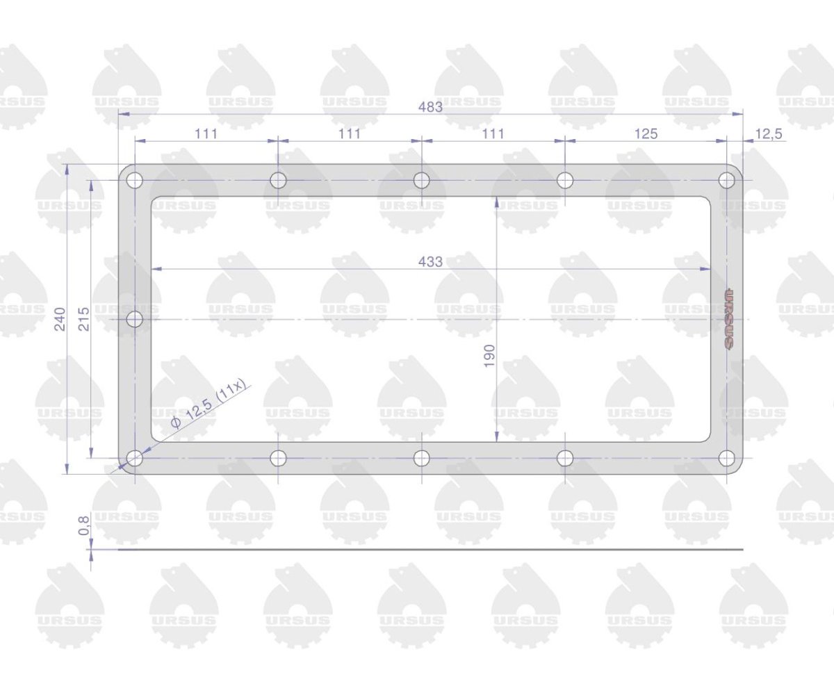 Uszczelka podnośnika krążelit 0.8mm C-360 ( sprzedawane po 5 ) ORYGINAŁ URSUS