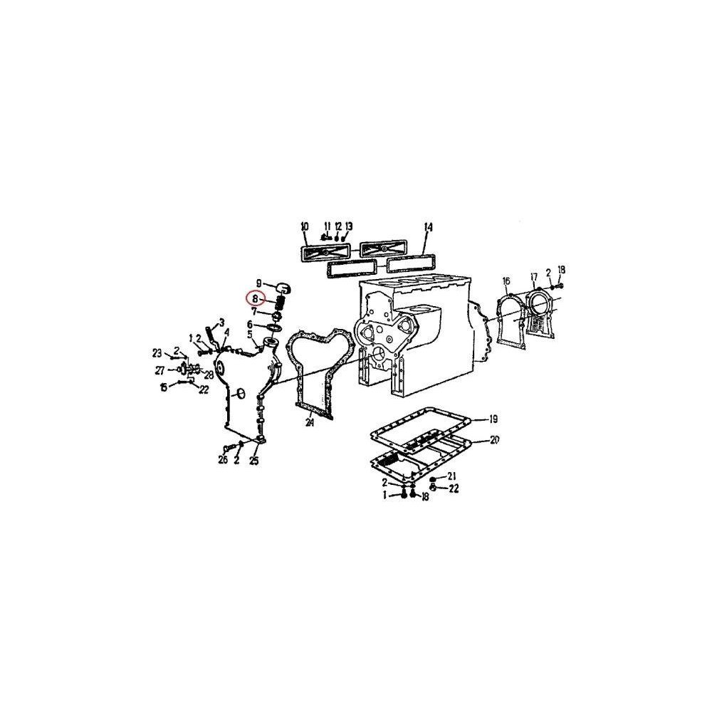 Sprężyna pod pokrywę wlewu oleju 950204 C-360