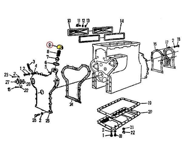 Pokrywa wlewu oleju 50502050 C-360/Zetor
