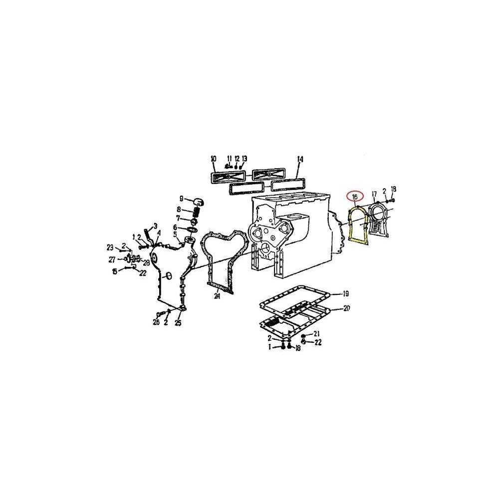 Uszczelka pokrywy tylnej 950212 69010286 C-360/Zetor ( sprzedawane po 10 )