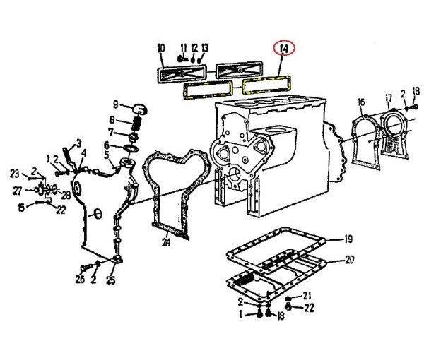 Uszczelka pokrywy bocznej 950216 C-360/zetor ( sprzedawane po 10 )