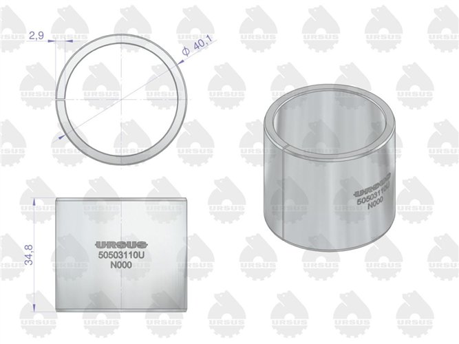 Tuleja korbowodu 950311 ( nominał) N-0,00 C-360 / Zetor ORYGINAŁ URSUS