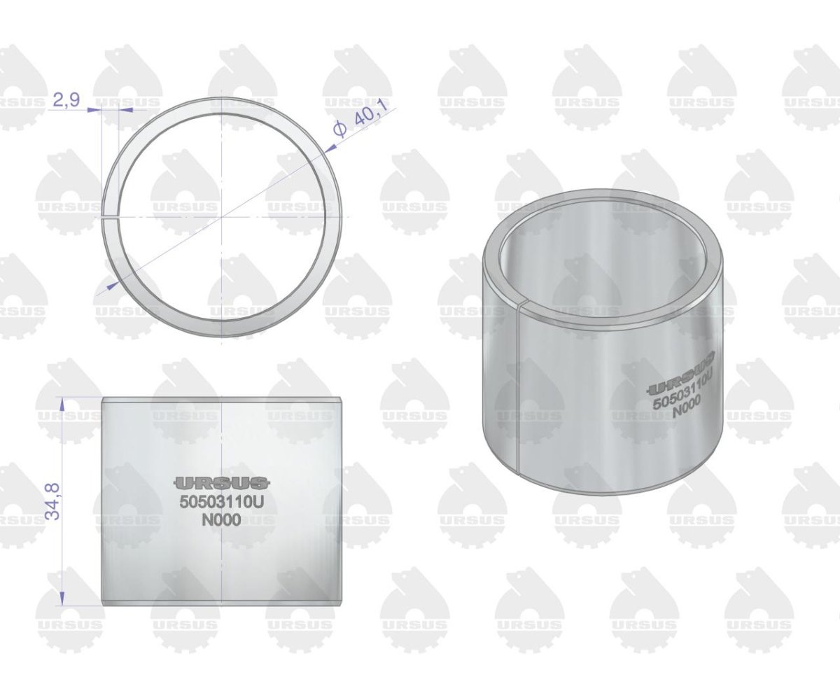 Tuleja korbowodu 950311 ( nominał) N-0,00 C-360 / Zetor ORYGINAŁ URSUS