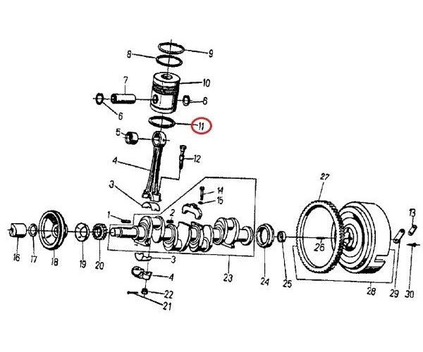Pierścień tłokowy olejowy 50732850 973285 95x5 ( sprzedawane po 10 ) C-360 ORYGINAŁ URSUS