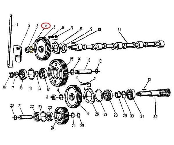 Podkładka zabezpieczająca nakrętkę wałka rozrządu 950404 C-360/Zetor