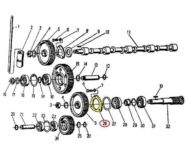Tarcza dociskowa łożyska 950408 71010408 C-360/Zetor