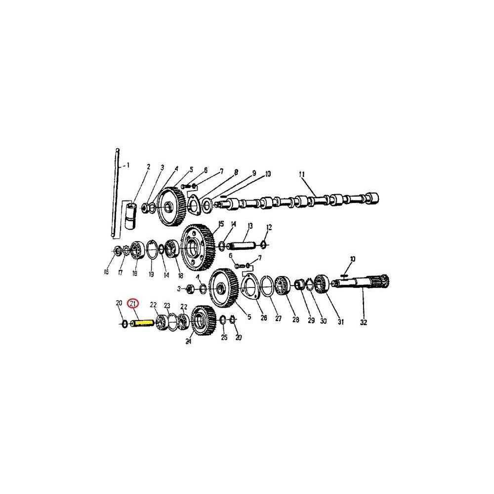 Oś koła pośredniego 950412 C-360/Zetor