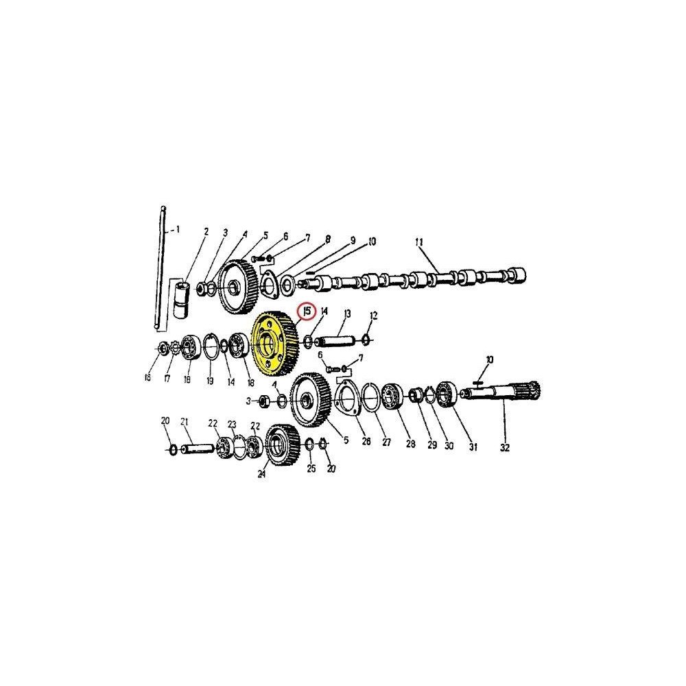 Koło rozrządu pośrednie górne 950415 C-360/Zetor Skropol