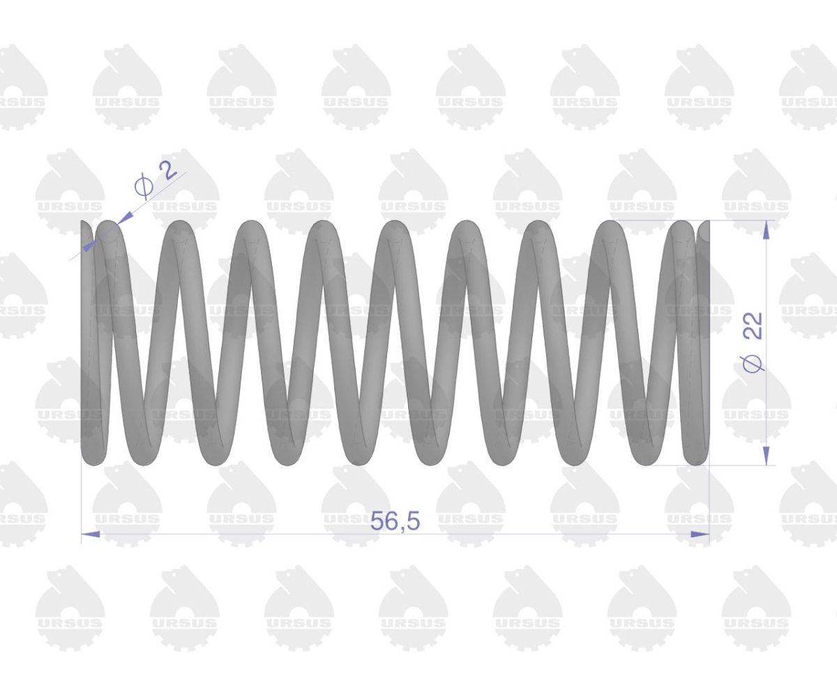Sprężyna zaworu wewnętrzna 950507 Zetor sprzedawane po 10 C-360 ORYGINAŁ URSUS