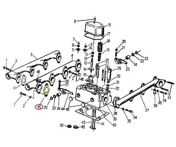 Uszczelka kolektora ssącego 950526 C-360/Zetor ( sprzedawane po 10 )
