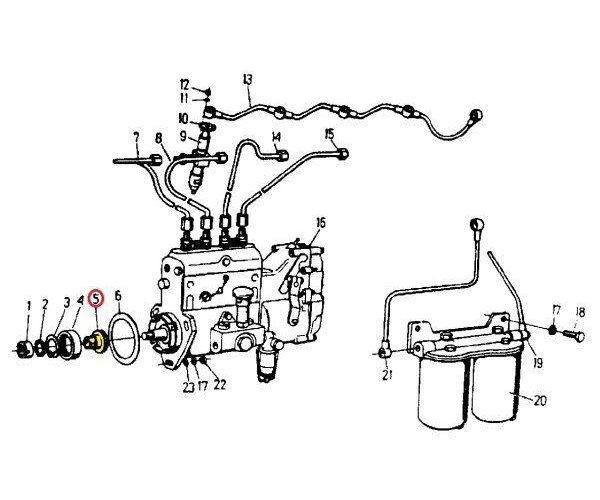 Sprzęgło pompy paliwowej 950834 C-360/385/Zetor (80009016)