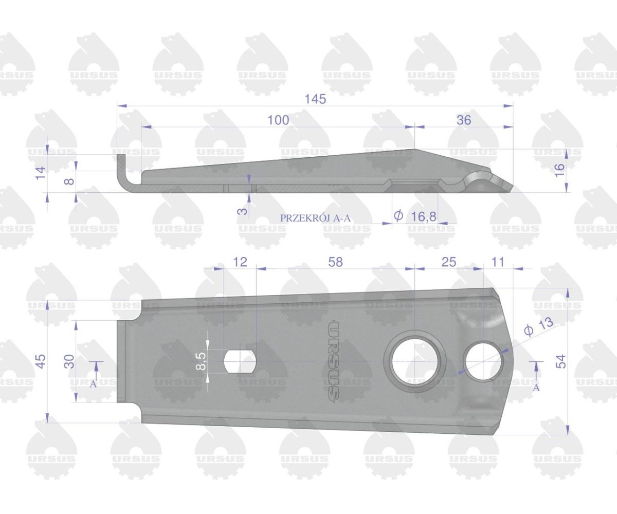 Dźwigienka wyłączająca napęd ciągnika C-360 ( sprzedawane po 3 ) ORYGINAŁ URSUS
