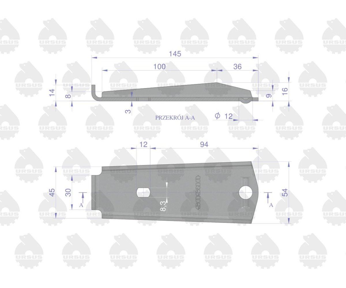 Dźwigienka wyłączająca napęd przekaźnika C-360 ( sprzedawane po 3 ) ORYGINAŁ URSUS