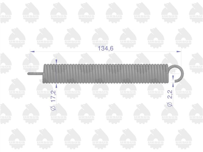 Sprężyna pedału hamulca 69112112 952717 sprzedawane po 10 Zetor C-360 ORYGINAŁ URSUS