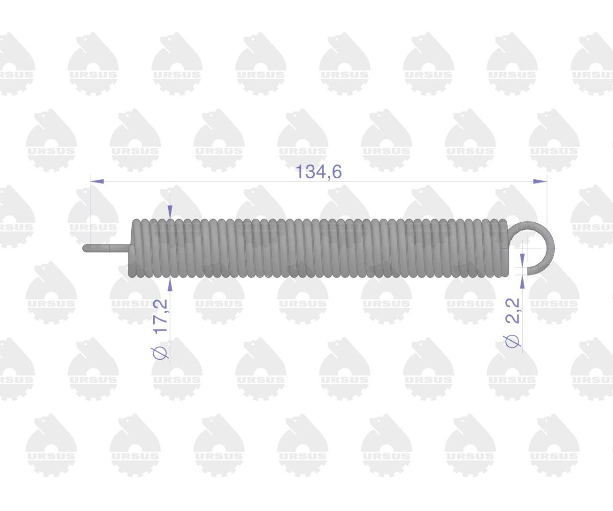 Sprężyna pedału hamulca 69112112 952717 sprzedawane po 10 Zetor C-360 ORYGINAŁ URSUS