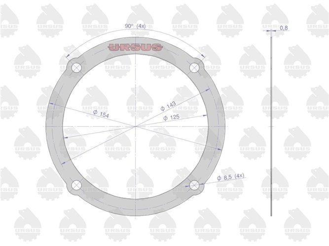 Komplet ( zestaw ) uszczelek zwolnicy 50528020. 50428120. 50528040 C-360 ORYGINAŁ URSUS