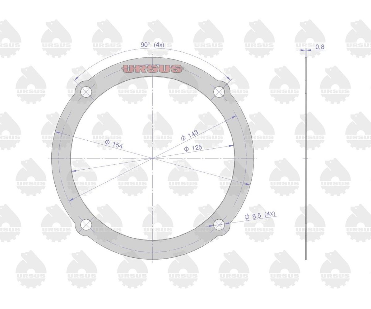 Komplet ( zestaw ) uszczelek zwolnicy 50528020. 50428120. 50528040 C-360 ORYGINAŁ URSUS