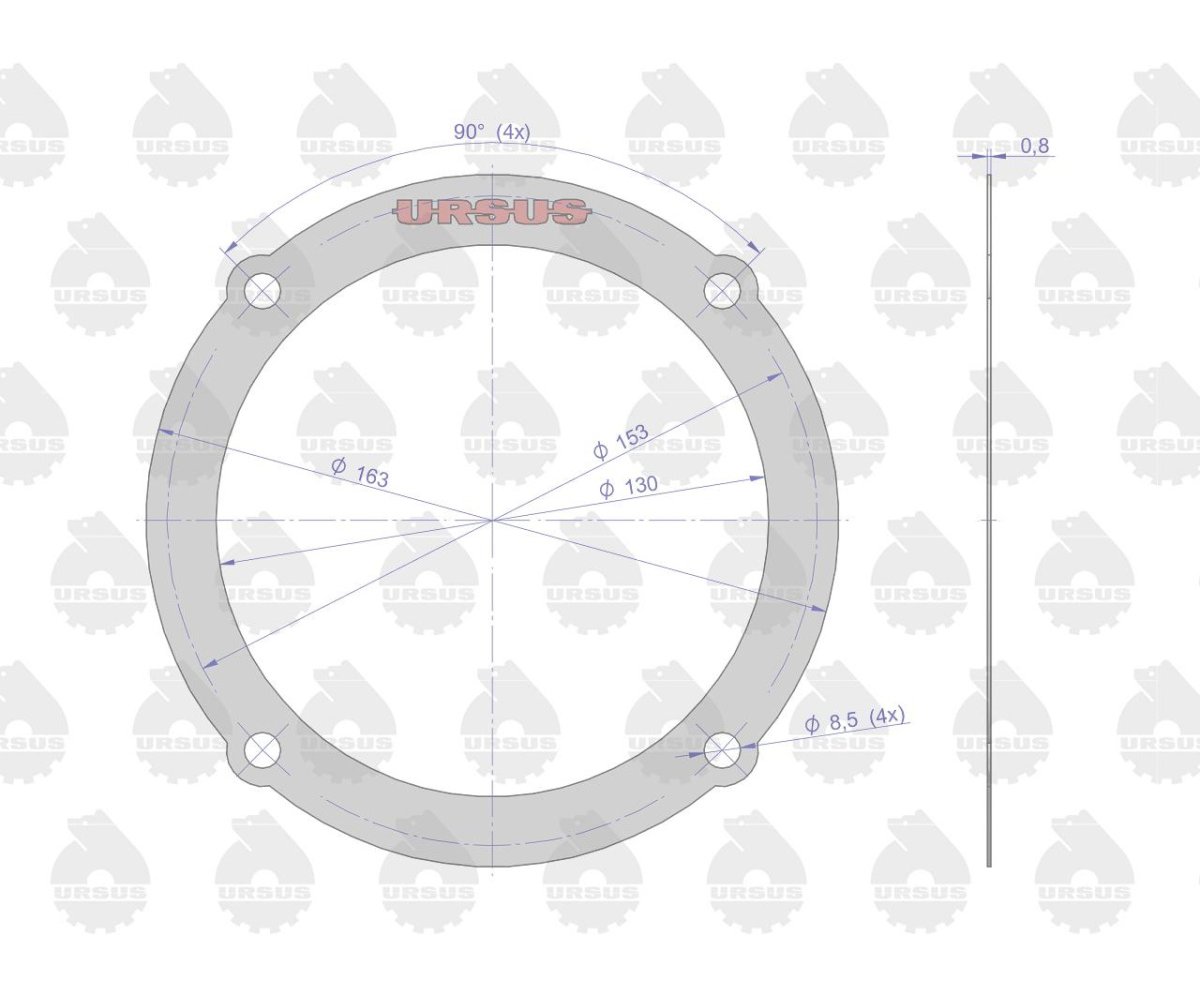 Komplet ( zestaw ) uszczelek zwolnicy 50528020. 50428120. 50528040 C-360 ORYGINAŁ URSUS
