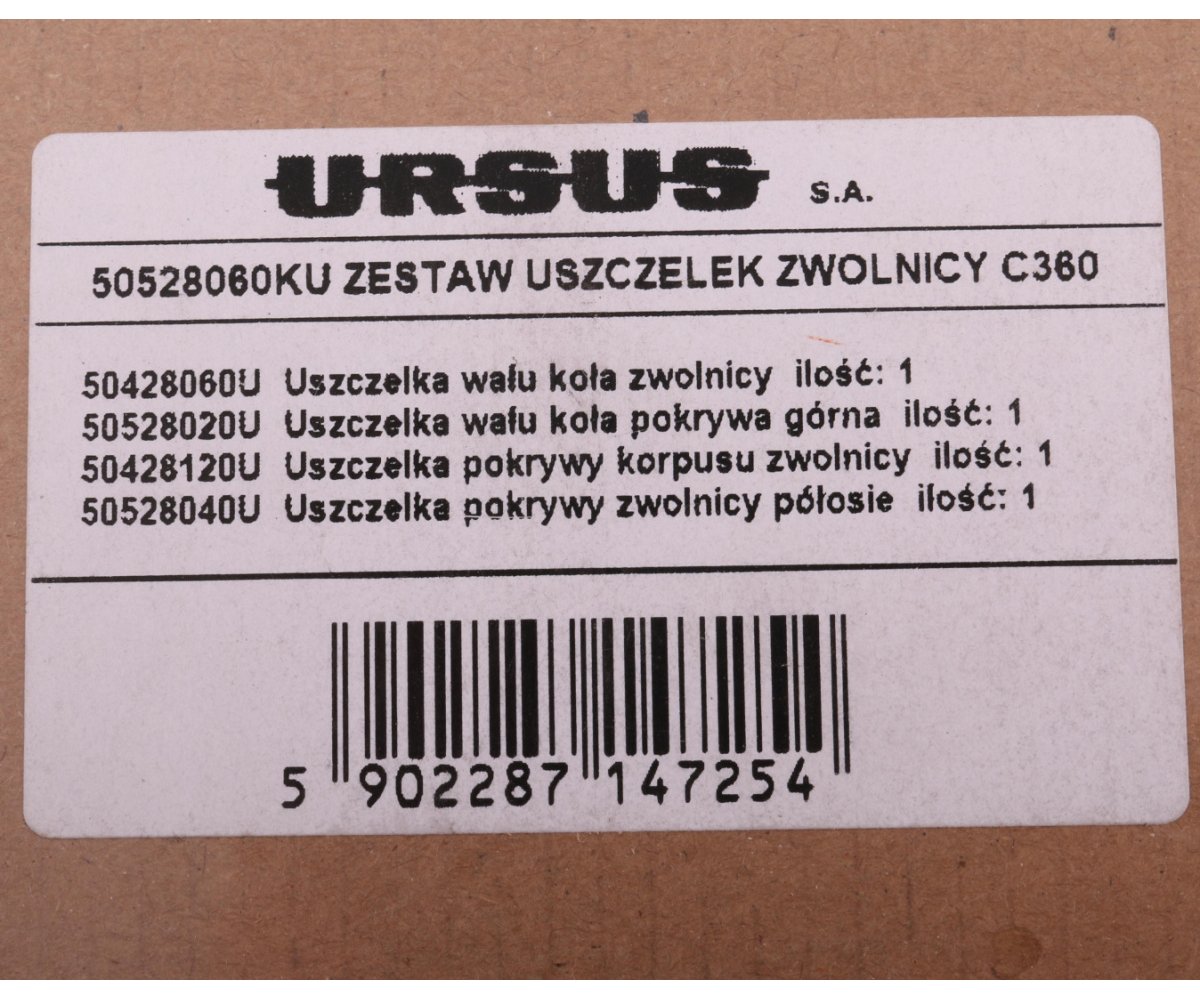 Komplet ( zestaw ) uszczelek zwolnicy 50528020. 50428120. 50528040 C-360 ORYGINAŁ URSUS