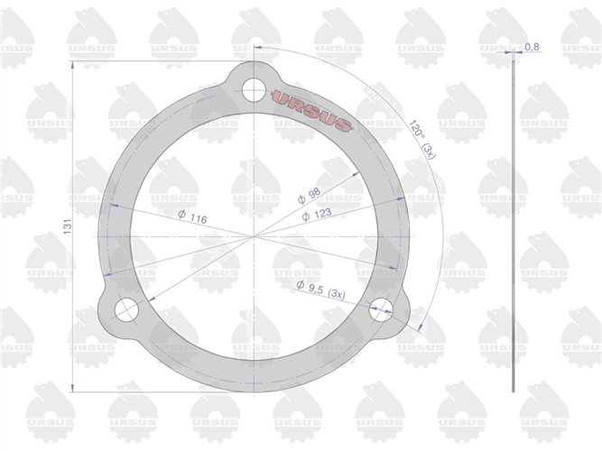 Komplet ( zestaw ) uszczelek zwolnicy 50528020. 50428120. 50528040 C-360 ORYGINAŁ URSUS