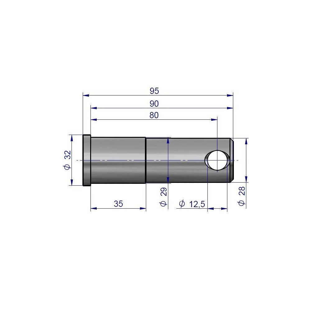 Sworzeń wspornika cięgieł dolnych C-360
