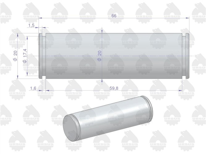 Sworzeń cięgna wspornika C-360 ORYGINAŁ URSUS