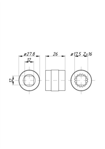 Tuleja łącząca pompę wspomagania Zetor
