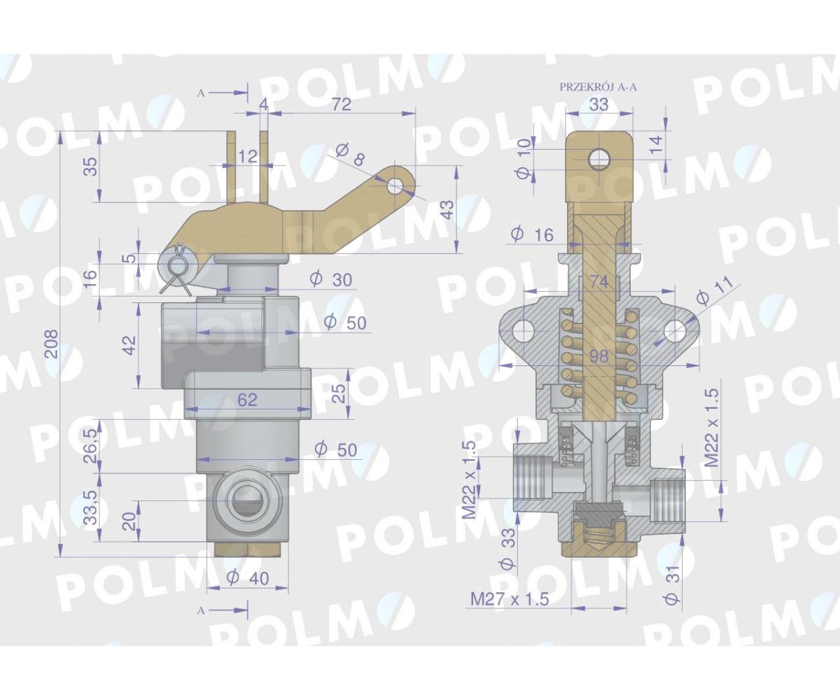 Zawór hamulcowy 956828 C-360 POLMO