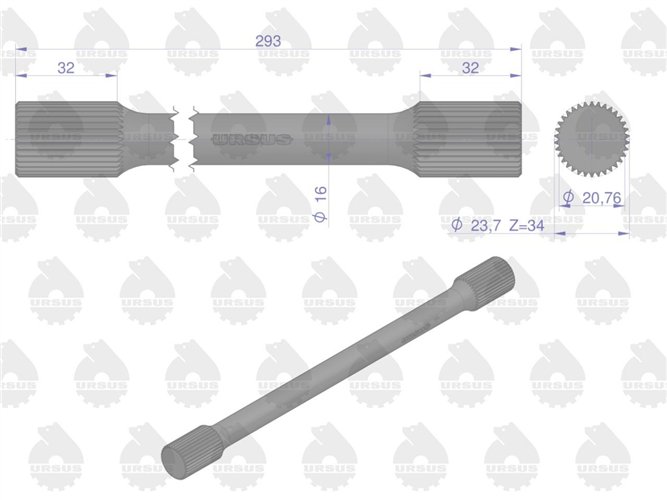 Drążek skrętny podnośnika C-360 ORYGINAŁ URSUS