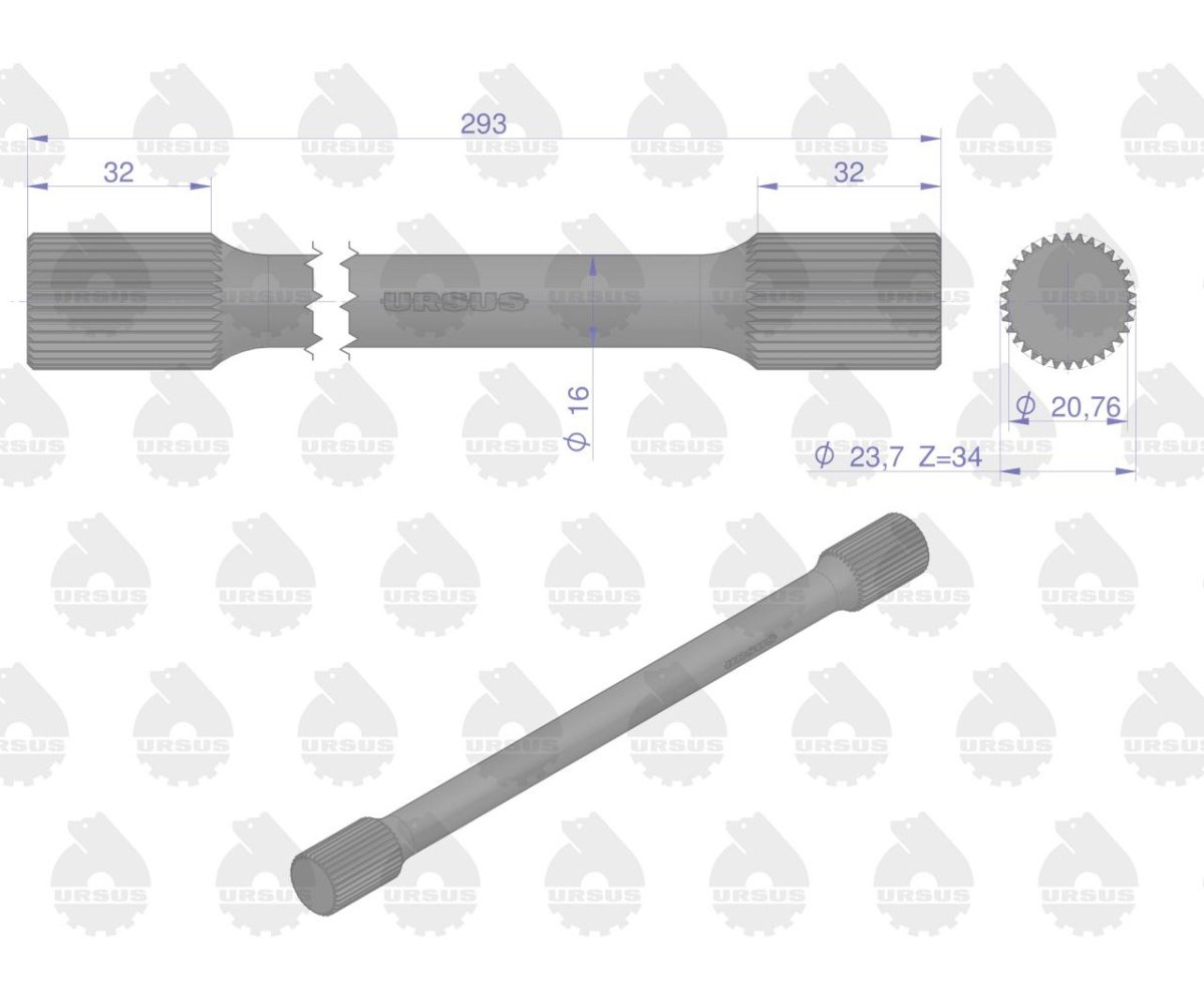 Drążek skrętny podnośnika C-360 ORYGINAŁ URSUS