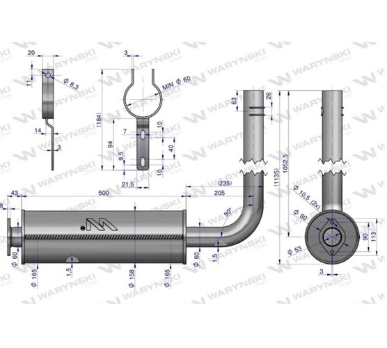 Tłumik Bizon kompletny Z-058 WARYŃSKI