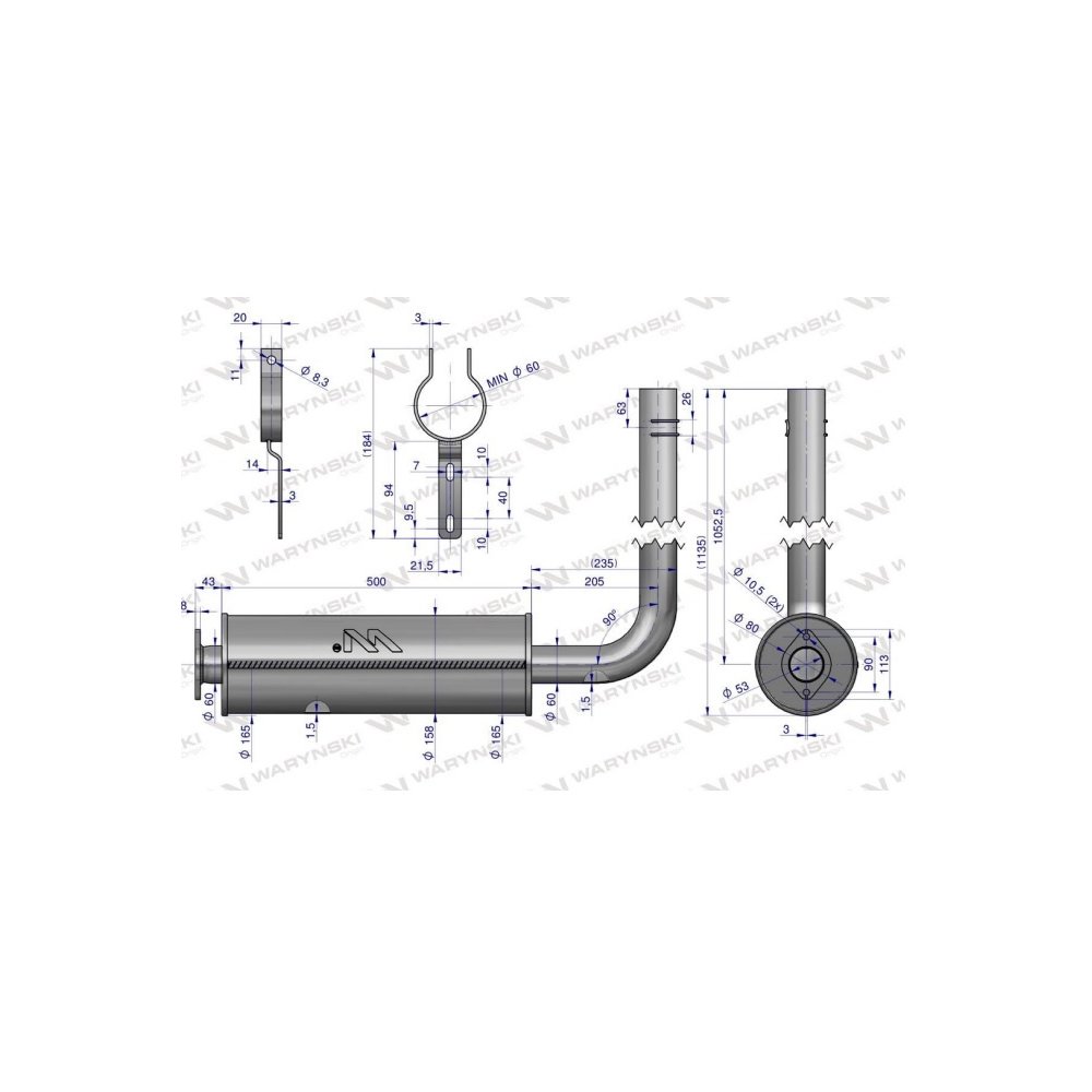Tłumik Bizon kompletny Z-058 WARYŃSKI