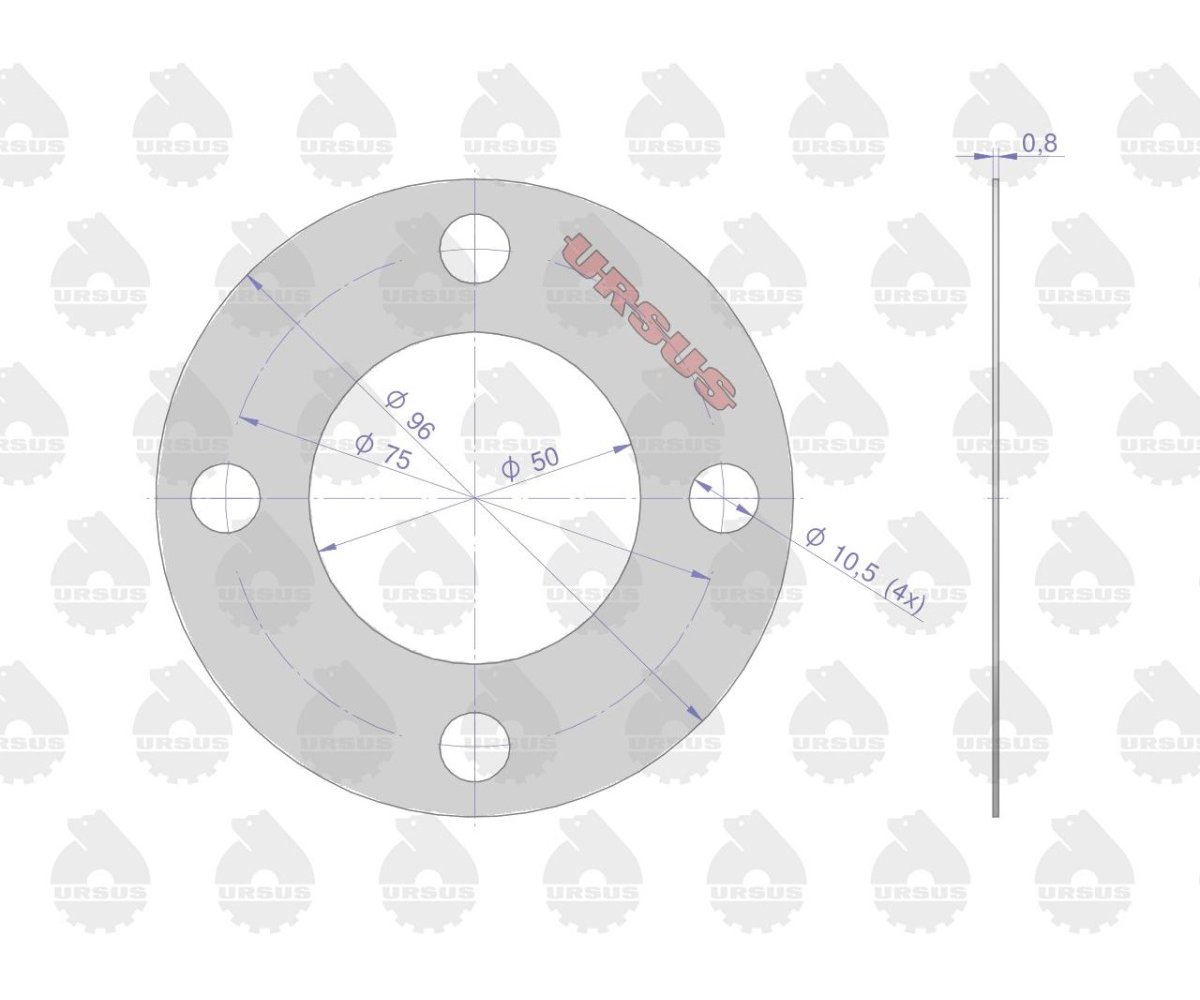 Uszczelka wałka sprzęgłowego krążelit 0.8mm C-360 ( sprzedawane po 10 ) ORYGINAŁ URSUS