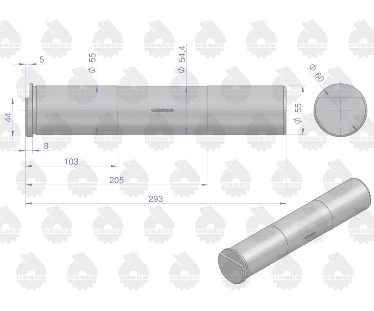 Sworzeń osi okrągłej st. typ C-360 ORYGINAŁ URSUS