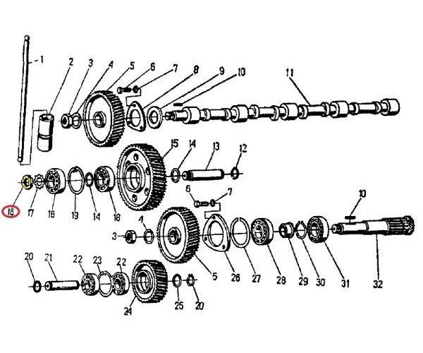 Nakrętka łożyskowa KM4 970703 C-360/Zetor ( sprzedawane po 5 )