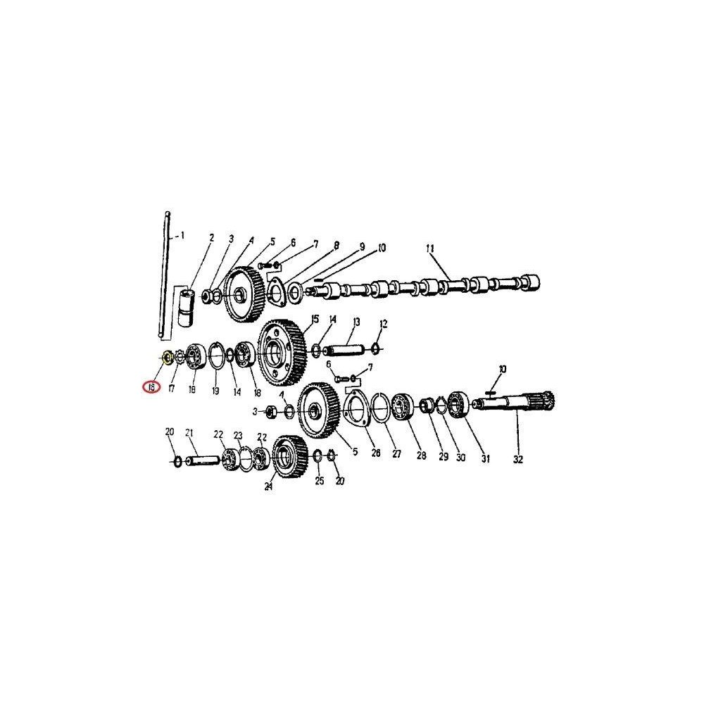Nakrętka łożyskowa KM4 970703 C-360/Zetor ( sprzedawane po 5 )