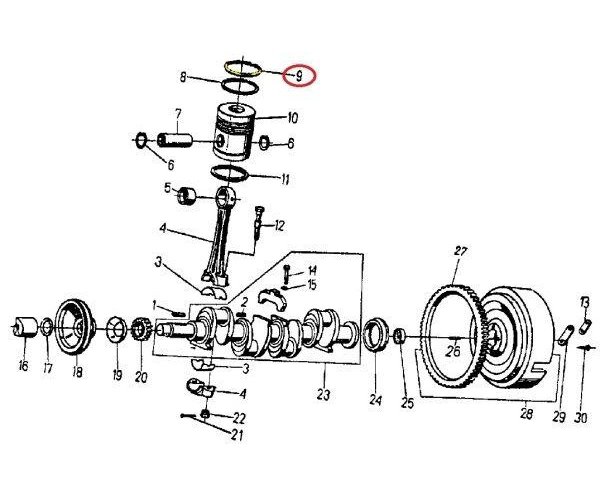 Pierścień tłokowy uszczelniający (chromowy) 973238, 54612002 95x3 ( sprzedawane po 10 ) C-360 ORYGINAŁ URSUS
