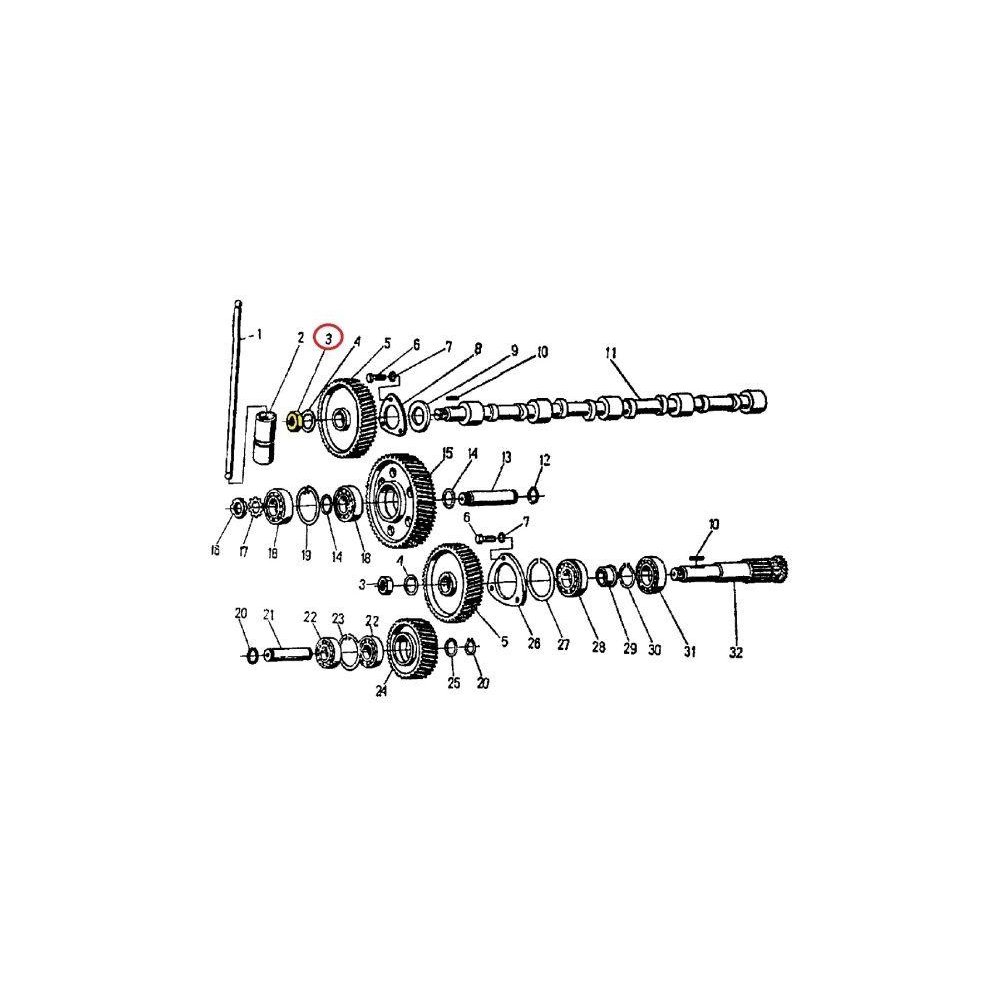 Nakrętka M18x1.5 niska wałka rozrządu C-360