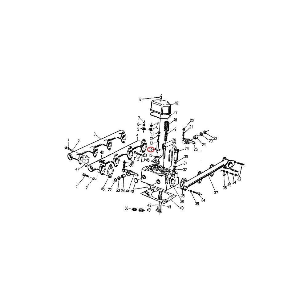 Kołek walcowy wspornika dźwigienek zaworowych 6x16 54270167, 54270144, 996481 C-360