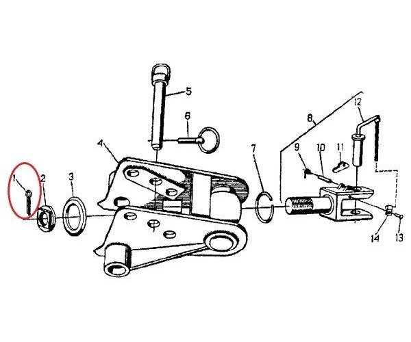 Zawleczka haka transportowego 8x71 C-360